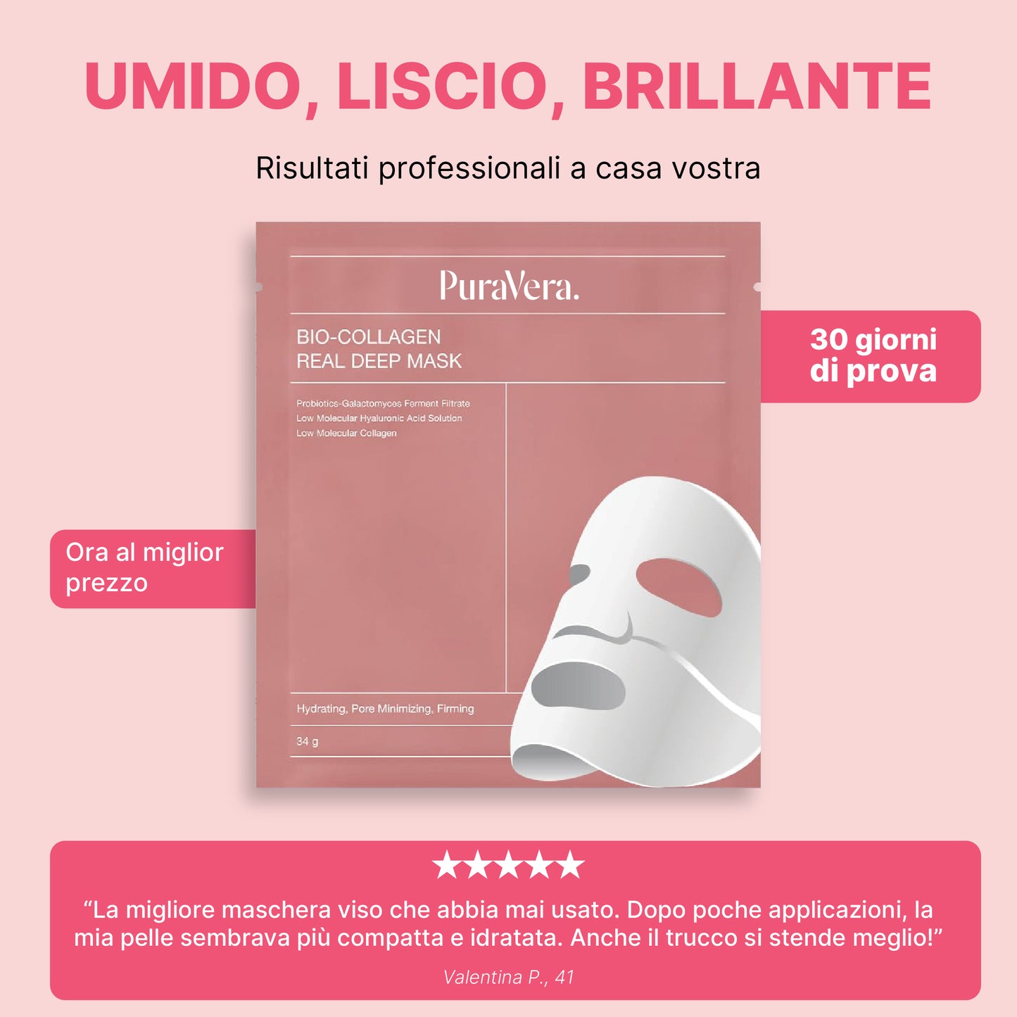 Maschera al Bio-Collagene PuraVera™